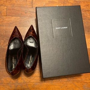 YSL ANIMAL PRINT HEELS